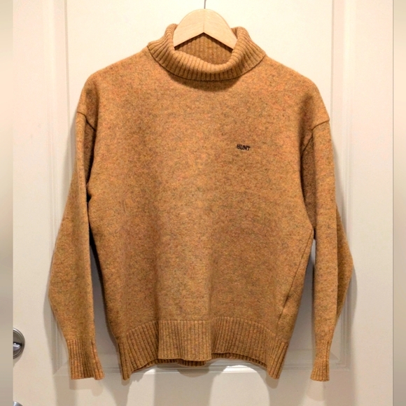 The Hunt L Mustard Knit Turtleneck Sweater - SEE SIZE NOTES - Picture 1 of 6